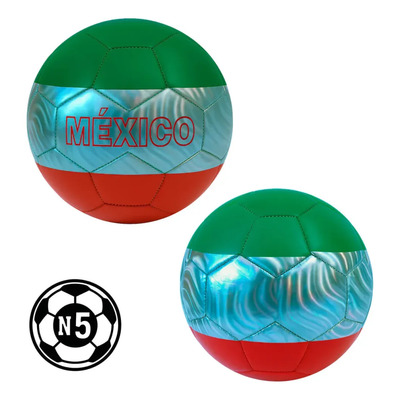 10 Pack Balon Futbol No 5 Mundial 2026 Mayoreo Prsonalizable Tricolor | Envío gratis
