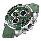 Reloj Naviforce Militar Piel Elegante Digital Análogo Hombre