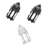 3 Candelabros De Cristal Para Velas, Farol De Hierro