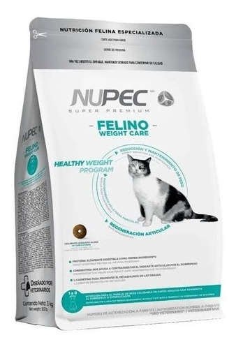 Nupec Felino Weight Care 1.5 Kg (reduccion De Peso)