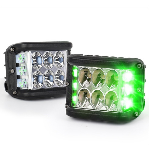 Par De Duallys Lateral Estrobo Ambar Verde Jeep Led