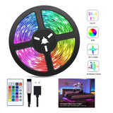 Led Multicolor 300l Rgb 2835 Dormitorio Habitación Tv Sala