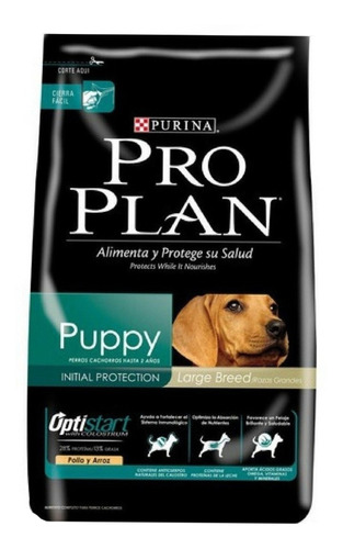 Alimento Pro Plan Puppy Large Breed Para Perro Cachorro De Raza Grande Sabor Pollo Y Arroz En Bolsa De 34 lb