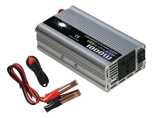 Inversor De Corriente Para Vehículo 1000w Dc 12v A 220v Ac