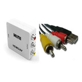 Composto Hdmi X Av + Cabos Hdmi Rca Real Pronta Entrega Novo