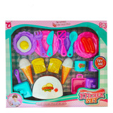 Cocina Platos Sandwichera Comida Juguete Rol Muñeca Niñas Color Multicolor