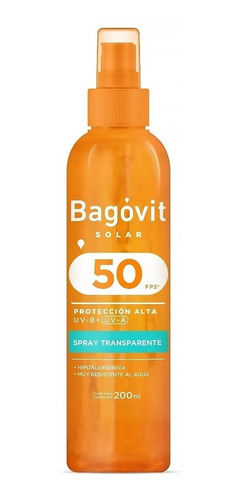 Bagovit Solar Protector Fps50 Spray Transparente X200 Ml