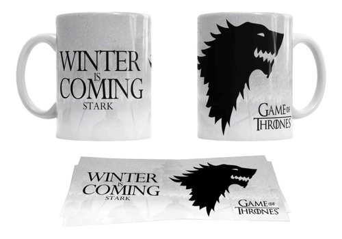 Taza Game Of Thrones Casa Stark / Cerámica 330 Ml.