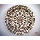 Panel Decorativo Para Pared Mandala Multicapa Diametro 30 Cm