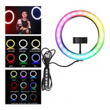 Aro De Luz Led Rgb 10 Pulgadas Iluminacion Sin Tripie