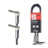 Cable Interpedal 60cm Plug L Ficha Metálica Stagg Spc060ldl