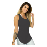 Blusa Regata Tapa Bumbum Academia Feminina Dry Proteção Uv