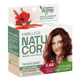 Kit Tintura Natucor  Tinta De Cabelo Tom 5.64 Castanho Claro Vermelho Acobreado Para Cabelo