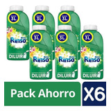 Pack X6 Rinso Detergente Líquido Diluir 500ml Rinde 3lt