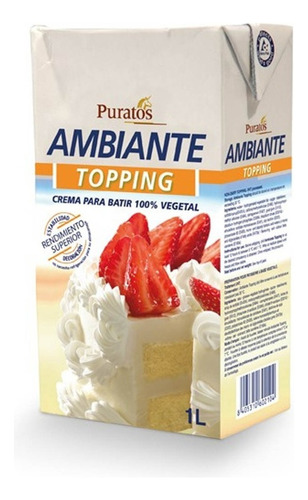 Crema Para Batir Ambiante De 1lt. Marca Puratos.