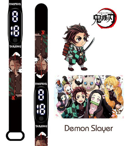 Reloj Digital Con Diseños De Demon Slayer. 