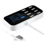 Cargador De Coche Rápido Auto 8 Puertos Multi Usb Pantalla