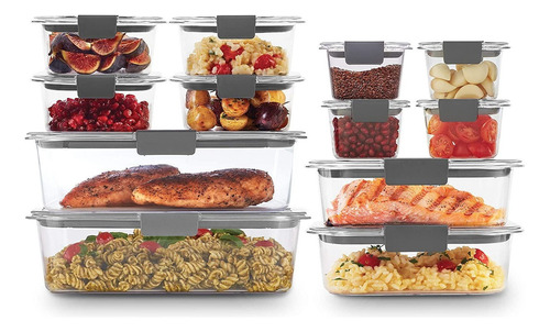 Rubbermaid Brilliance - Recipientes Para Alimentos Con Tapa,