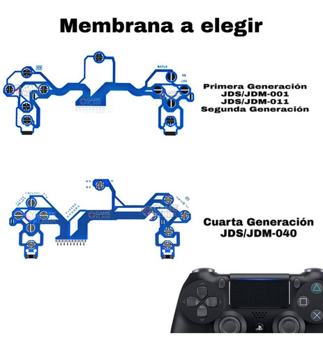 Membrana Flex Ps4 Azul 1era 2da / 4ta Generacion A Elegir