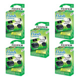 5 Cámaras Desechables Fujifilm Quicksnap Flash 400 Negra