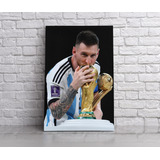 Cuadro Argentina Campeón Qatar 2022 Lionel Messi 60x40 Cm 05