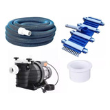 Kit Limpieza Alberca Piscina Barredora, Bomba 1hp, Manguera