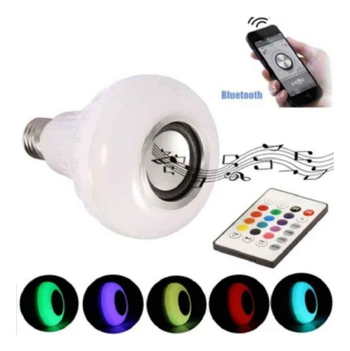 Bombillo Parlante Blutooth Led Multicolor  Control Remoto