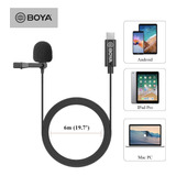 Microfono De Solapa Lavalier Usb Tipo-c  By-m3 Digital Boya