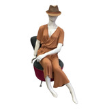 Maniquí Sentado, Pose, Mujer, Fibra Vidrio Usado/sin  Envío