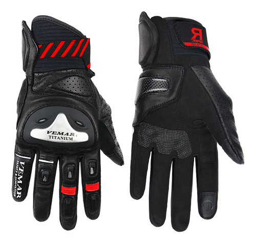 Guantes De Cuero Anticaída Para Motociclismo Para Todas Las