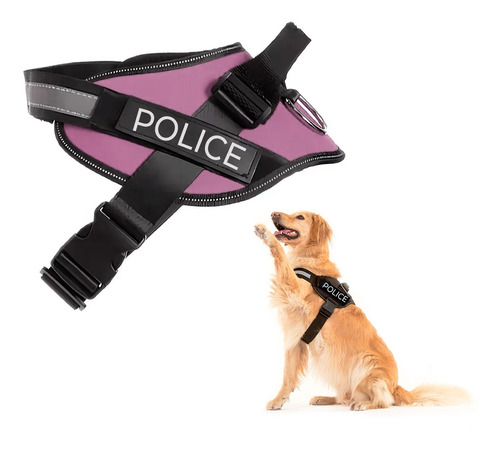 Arnes Reforzado Perros Pequeños Talle M Police K9 Reflectivo