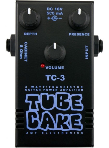 Amt Tube Cake Tc-3 Pedal Amplificador De 3w Para Guitarra Color Negro