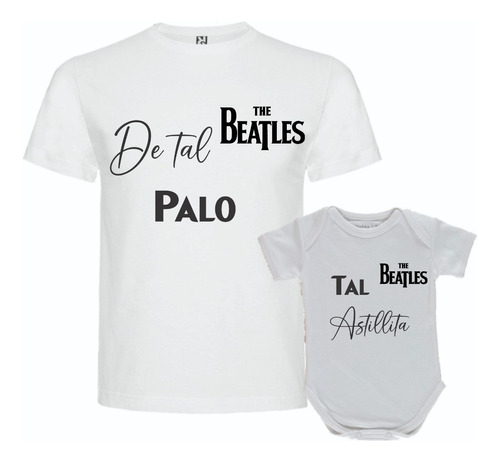 Remera Papá Con Body Bebé Regalo The Beatles