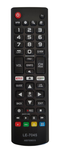 Controle Remoto Universal Compatível Com Smart Tv LG