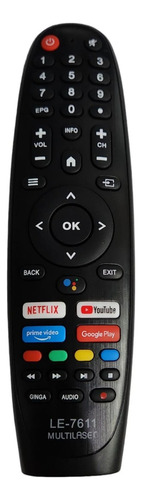 Controle Remoto Tv Compatível Smart Multilaser Tl042 / Tl045