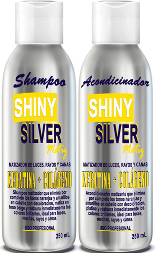 Shampoo Y Acondicionador Matizador Silver Cabello Rubio 