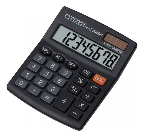 Calculadora Citizen De Escritorio Basica Sdc 805bn Color Negro