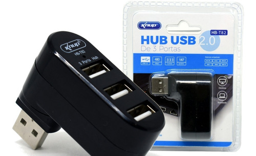 Hub Usb 3 Portas Pc Notebook Portátil Knup Hb-t82