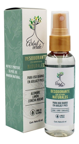 Desodorante Natural Aclarante Vegano Líquido De Alumbre 