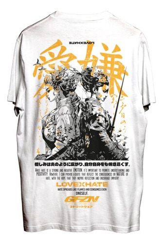 Remera Love X Hate Estilo Aesthetic Japanese Grafizona®