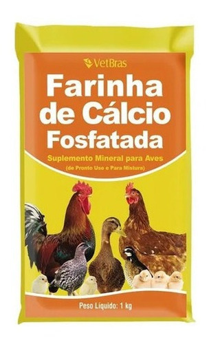 Farinha De Calcio Fosfatada Suplemento Mineral Vetbras 1kg