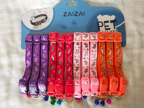 12 Collares Con Cascabel De Nylon Para Perro Chico O Mediano