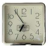 Reloj De Pared Seiko Modelo Plateado Cuadrado Vintage