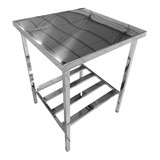 Mesa Bancada Para Açougues Reforçada 70x70cm Inox Comercial