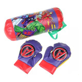 Saco De Pancada Boxe Infantil Avengers Com Luvas Etitoys