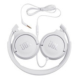 Fone De Ouvido Jbl T500 Branco White Com Fio Celular Academi