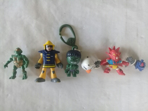 Lote Figuras Premios Tortuga Ninja Angry Bird Bombero