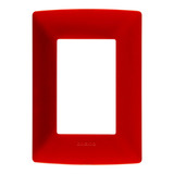 Placa Apagador 3 Modulos Rojo Qz4803m3ro Bticino