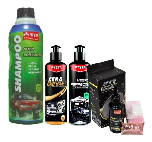 Restaurador Negro+ Shampoo 1 Lt+ Cera+ Kit Cadena