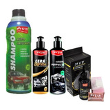 Restaurador Negro+ Shampoo 1 Lt+ Cera+ Kit Cadena